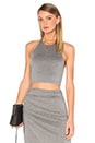 view 1 of 4 Jaymee Halter Crop Top in Medium Grey
