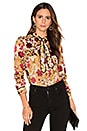 view 1 of 5 Cora Contrast Blouse in Medieval Floral
