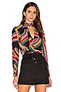 view 1 of 5 Aisha Tie Neck Blouse in Mod Stripe Multi