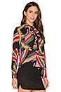 view 2 of 5 Aisha Tie Neck Blouse in Mod Stripe Multi