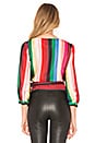 view 3 of 4 Dyanna Top in Rainbow Stripe