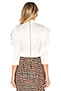 view 3 of 4 Brenna Fitted Puff Sleeve Top in Off White