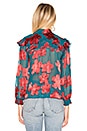 view 3 of 4 ZIGGY 블라우스 in Daisy Teal & Cherry