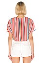 view 3 of 4 Lydia Tie Front Top in Sport Stripe Multi