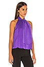 view 2 of 4 Leia Tie Neck Hatler Top in Violet