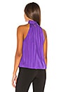 view 3 of 4 Leia Tie Neck Hatler Top in Violet