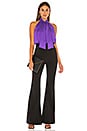 view 4 of 4 Leia Tie Neck Hatler Top in Violet