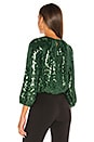 view 3 of 5 Avila Sequin Crop Top in Basil