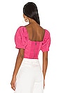view 3 of 4 Joslyn Puff Sleeve Cropped Top in Wild Pink