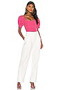 view 4 of 4 Joslyn Puff Sleeve Cropped Top in Wild Pink
