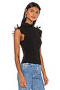 view 2 of 4 Kerrie Ruffled Open Back Tank in Black