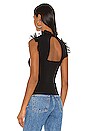 view 3 of 4 Kerrie Ruffled Open Back Tank in Black