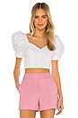 view 1 of 4 Lakita Sweetheart Puff Sleeve Top in White