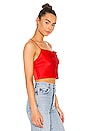 view 2 of 4 Gab Cowl Neck Crop Top in Bright Poppy