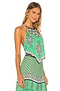 view 2 of 4 Frenchie Handkerchief Halter Top in Boho Romance & Jade Multi