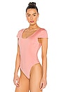 view 3 of 5 Jenara Cap Sleeve Bodysuit in Pink