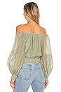 view 3 of 4 Azalea Peasant Top in Sage