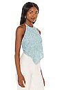 view 2 of 5 Frenchie Embellished Halter Top in Waterfall