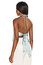 view 3 of 5 Frenchie Embellished Halter Top in Waterfall