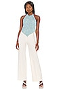 view 4 of 5 Frenchie Embellished Halter Top in Waterfall