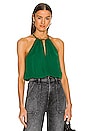 view 1 of 4 Cohen Keyhole Blouson Blouse in Deep Emerald