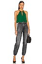 view 4 of 4 Cohen Keyhole Blouson Blouse in Deep Emerald