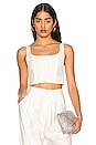 view 1 of 4 Breslin Boned Corset Top in Off White