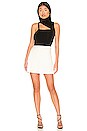 view 4 of 4 Wynn Cutout Asymmetrical Mock Neck Tank in Black