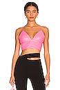 view 1 of 4 Carli Vegan Leather Bra Top in French Rose