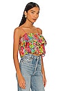 view 2 of 4 Marylynn Ruffle Crop top in Garden Floral