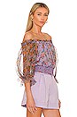 view 2 of 4 Caprina Crop Top in Floral Express Lavender