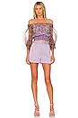 view 4 of 4 Caprina Crop Top in Floral Express Lavender