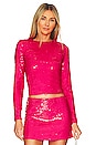 view 1 of 5 Delaina Embellished Top in Wild Pink