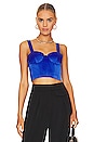 view 1 of 4 Jeanna Bustier Smocked Crop Top in Royalty
