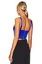 view 3 of 4 Jeanna Bustier Smocked Crop Top in Royalty