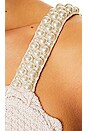 view 5 of 5 Sid Texture Tank with Pearls in Sand Marl & Pearl