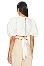 view 3 of 4 Colette Crop Top in White