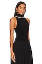 view 2 of 5 Annalee Mock Neck Halter in Black