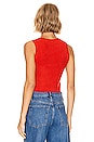 view 3 of 4 Amity Sleeveless Top in Bright Ruby