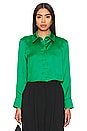 view 1 of 4 Leon Crop Button Down in Light Emerald