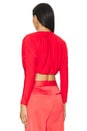 view 3 of 4 Elda Cropped Top in Bright Ruby