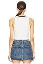 view 3 of 4 Andre Cropped Tank in Off White & Black