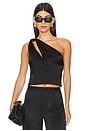 view 1 of 4 Piera One Shoulder Twist Top in Black