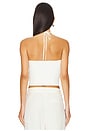 view 3 of 4 Linnie Ruched Halter Top in Soft White