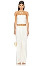 view 4 of 4 Linnie Ruched Halter Top in Soft White