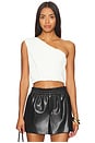 view 1 of 4 Jeane Draped Cropped Top in Off White