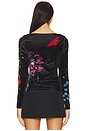 view 4 of 5 Delaina Scoop Neck Longsleeve Top in in In The Wind Floral