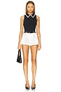 view 5 of 5 Rothy Collared Bodysuit in Black & Off White