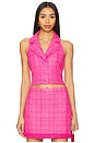 view 1 of 5 Meri Cropped Halter Blazer Top in Wild Pink