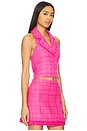 view 2 of 5 Meri Cropped Halter Blazer Top in Wild Pink